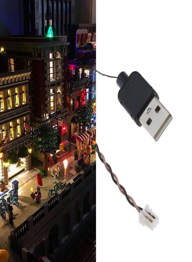 كريت آيديا ابتكر أفكارًا بنفسك! كابل طاقة USB لإضاءة يمكنك صنعها بنفسك، متوافق مع ليغو، سلك طاقة USB، مصباح زخرفي يمكنك صنعه بنفسك، سلك USB، ملحقات ألعاب، 5 فولت، 50 سم، أسود - Image 3